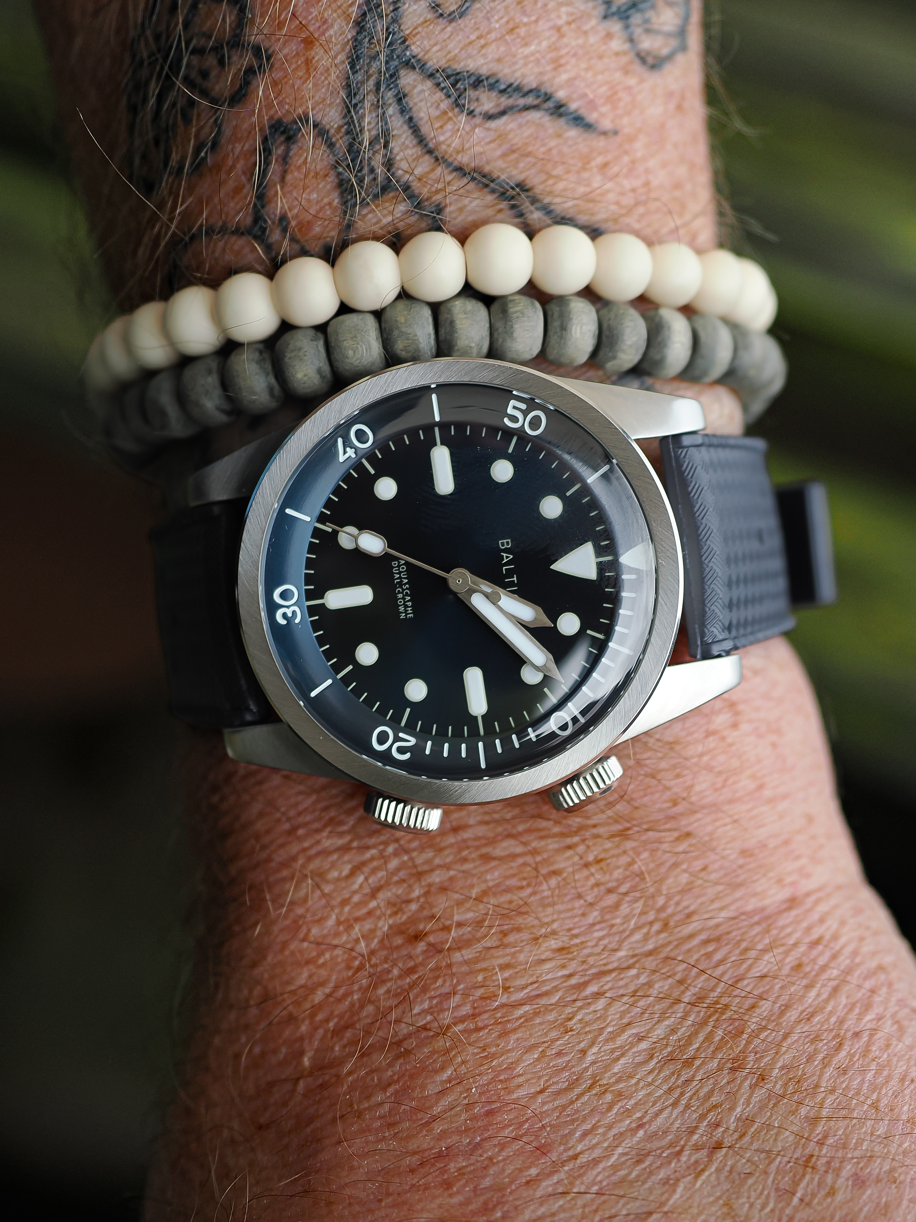 Baltic Aquascaphe Dual-Crown wrist shot
